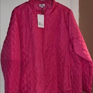 Kim Rogers Vibrant Pink Quilted Puffer Jacket